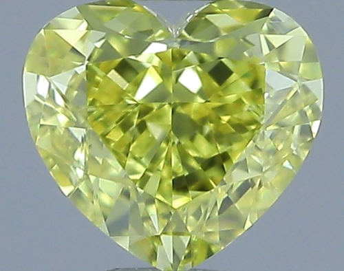 0.5 carat Fancy Intense Yellow-VVS1 Natūralus Heart Deimantas (1)