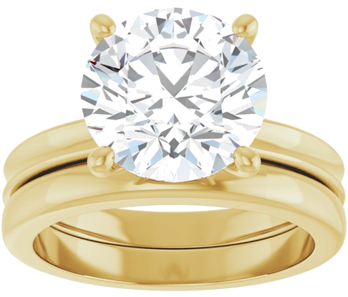 Sužadėtuvių Žiedas 14k yellow gold Round 10mm (8)