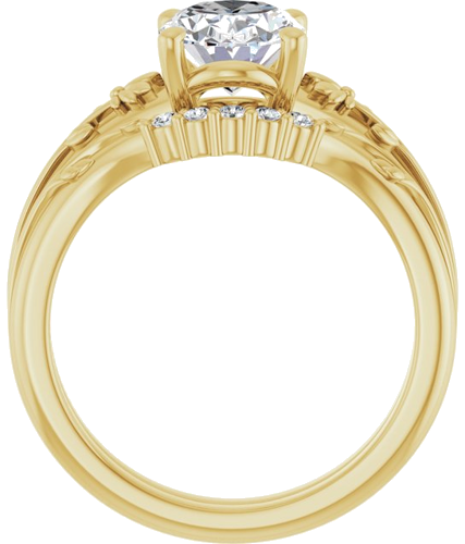 14K Yellow 9x7 mm Oval Solitaire Engagement Ring Mounting (7)