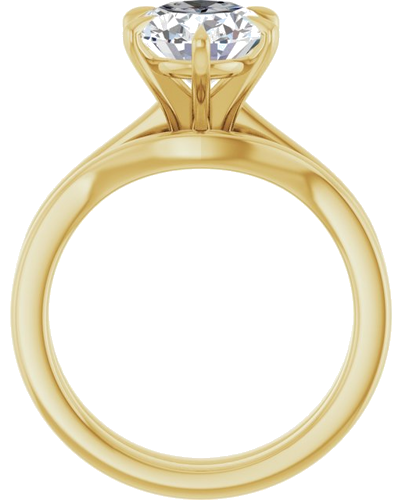 Sužadėtuvių Žiedas „Claw-Prong“ 14k yellow gold Oval 10mm x 8mm (7)