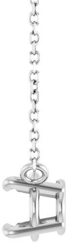 14K White 8x6 mm Oval 18  Necklace Mounting (3)