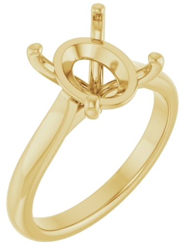 Sužadėtuvių Žiedas 14k yellow gold Oval 11mm x 9mm (1)