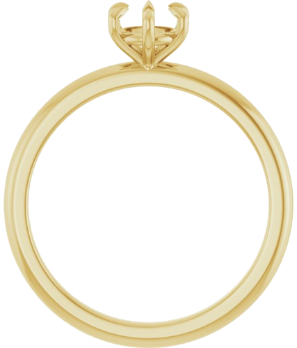 14K Yellow 5.2 mm Round Solitaire Engagement Ring Mounting (2)