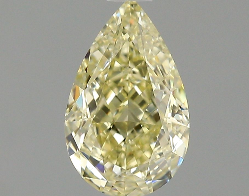 1.02 carat Fancy Light Yellow-VVS2 Natūralus Pear Deimantas (1)