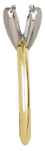 Sužadėtuvių Žiedas „Pre-Notched Solitaire“ 585 Baltojo Ir Geltonojo Aukso Round 7.3mm x 7.7mm (4)