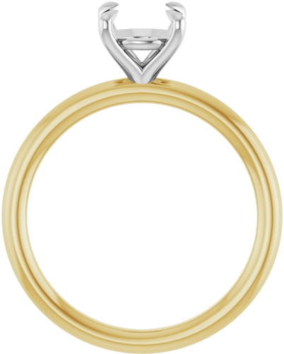 Sužadėtuvių Žiedas „Claw-Prong Solitaire“ 14k yellow/white gold Round 7mm (2)