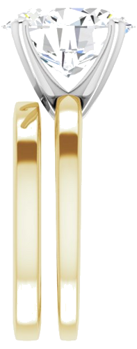 Sužadėtuvių Žiedas „Solitaire“ 585 Baltojo Ir Geltonojo Aukso Oval 12mm x 10mm (9)