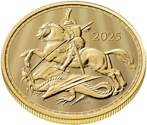 1 oz Св. Георги и Драконът 2025 Великобритания златна монета (4)