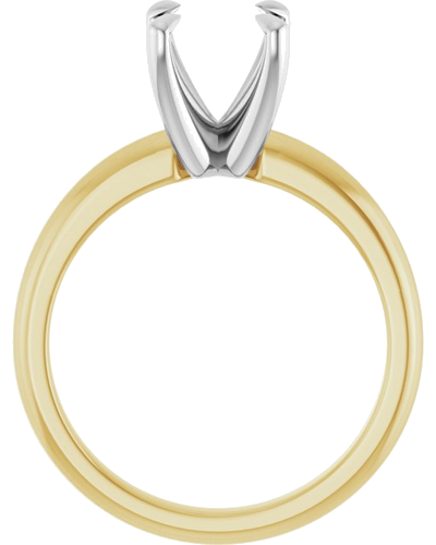 Sužadėtuvių Žiedas „Claw-Prong Solitaire“ 14k yellow/white gold Cushion 7mm (2)