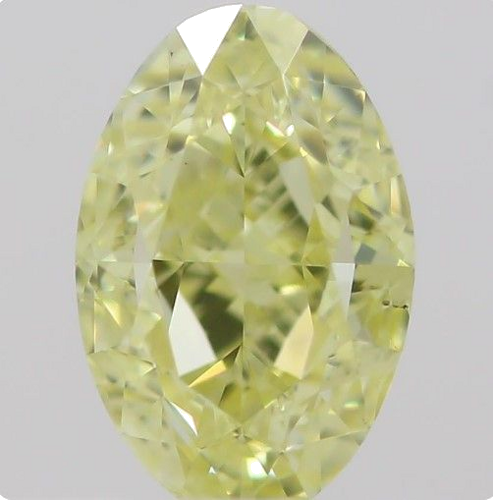0.5 carat Fancy  Yellow-VS2 Natūralus Oval Deimantas (1)