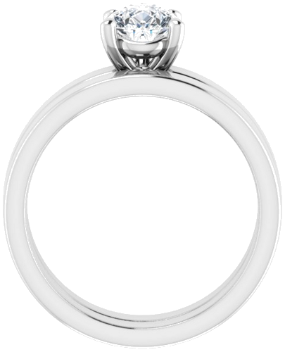 Sužadėtuvių Žiedas „Solitaire“ 14k white gold Pear 8mm x 6mm (7)