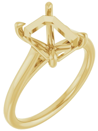 Sužadėtuvių Žiedas „Claw-Pong“ 10k yellow gold Emerald 9mm x 7mm (1)
