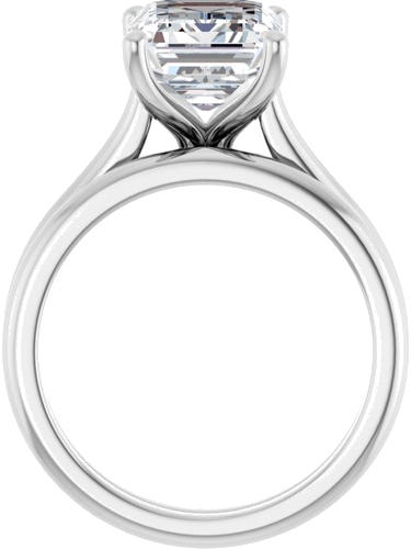 Sužadėtuvių Žiedas „Accented“ 950 Platinos Emerald 10mm x 8mm (7)