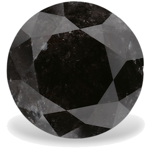 2.62 carat Fancy Black-VVS2 Excellent cut Natūralus Round Deimantas (1)
