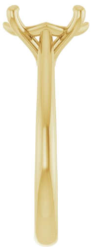 18K Yellow 10x8 mm Oval Solitaire Engagement Ring Mounting (4)