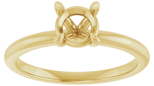 Sužadėtuvių Žiedas „Claw-Prong“ 14k yellow gold Round 6mm (3)