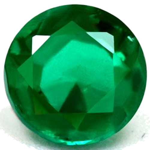 0.53 carat GREEN Round Smaragdas (1)