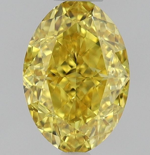 0.45 carat Fancy Vivid Orangey Yellow-VVS2 Natūralus Oval Deimantas (1)