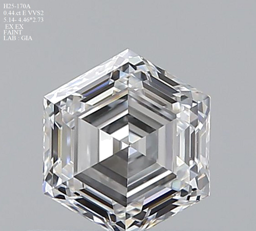 0.44 carat E-VVS2 Natūralus Hexagonal Deimantas (1)