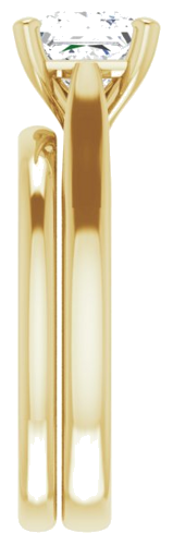 14K Yellow 6 mm Square Engagement Ring Mounting (9)