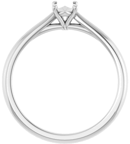 Platinum 6x4 mm Oval Solitaire Engagement Ring Mounting (2)