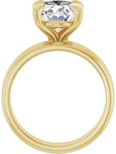 Sužadėtuvių Žiedas „Solitaire“ 750 Geltonojo Aukso Oval 11mm x 9mm (7)