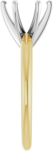 14K Yellow White 8 mm Round 6-Prong Solitaire Ring Mounting (4)