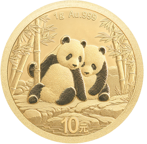 1 g Panda 2026 Ķīna 10 juaņu zelta monēta (1)