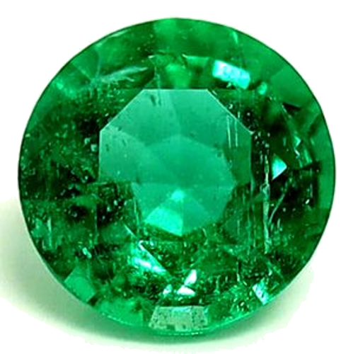 0.43 carat GREEN Round Smaragdas (1)