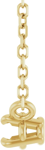 Pakabukas „Solitaire“ 585 Geltonojo Aukso Oval 5mm x 3mm (3)