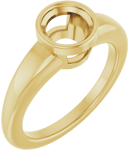 Sužadėtuvių Žiedas „Bezel-Set Solitaire“ 14k yellow gold Round 6.5mm (1)