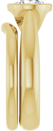 Sužadėtuvių Žiedas „Bezel-Set Solitaire“ 14k yellow gold Round 7mm (9)