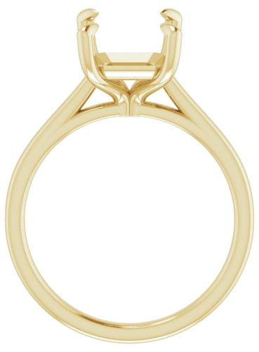 Sužadėtuvių Žiedas „Solitaire“ 585 Geltonojo Aukso Emerald 10mm x 8mm (2)