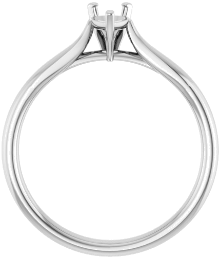 10K White 6x4 mm Pear Engagement Ring Mounting (2)