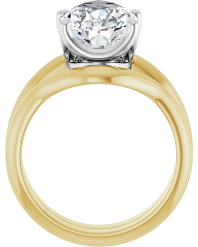 Sužadėtuvių Žiedas „Solitaire Crown-Inspired“ 14k yellow/white gold Pear 14mm x 9mm (7)