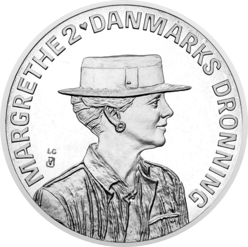 200 kronų Karalienės 50-metis 1990 Danija sidabrinė moneta (1)