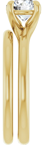 Sužadėtuvių Žiedas „Solitaire“ 585 Geltonojo Aukso Round 6.5mm (9)