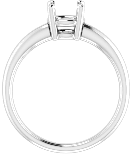 14K White 6.5 mm Round Engagement Ring Mounting (2)