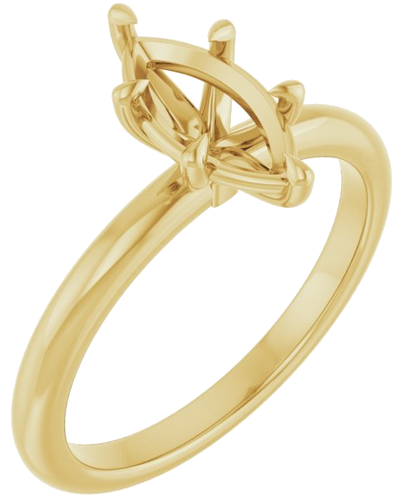 Sužadėtuvių Žiedas „Claw-Prong“ 10k yellow gold Marquise 10mm x 5mm (1)
