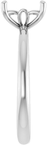 14K White 7x5 mm Emerald Solitaire Engagement Ring Mounting (4)