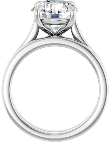 Sužadėtuvių Žiedas „Claw-Prong“ 14k white gold Round 9.4mm (7)