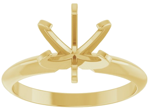 14K Yellow 7.4 mm Round Engagement Ring Mounting (3)