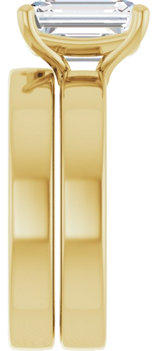 Sužadėtuvių Žiedas „Solitaire“ 10k yellow gold Emerald 9mm x 7mm (9)