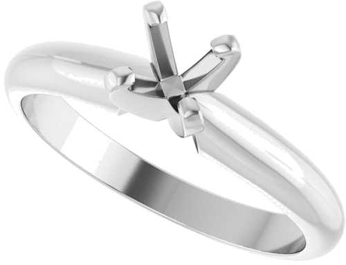 Sužadėtuvių Žiedas „Light Solitaire“ 585 Baltojo Aukso Square 3.5mm (5)