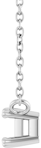 Sterling Silver 4x3 mm Emerald 6-Prong Solitaire 18  Necklace Mounting (3)