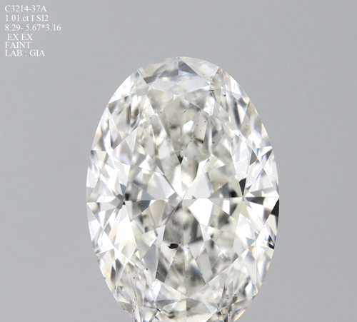 1.01 carat I-SI2 Natūralus Oval Deimantas (1)