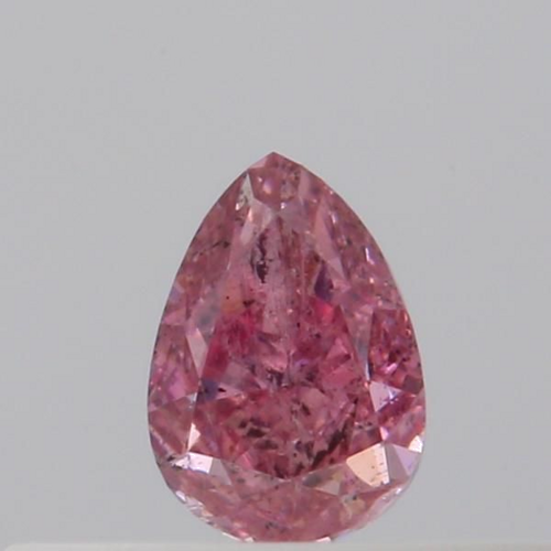 0.15 carat Fancy Intense Purplish Pink-SI2 Natūralus Pear Deimantas (1)