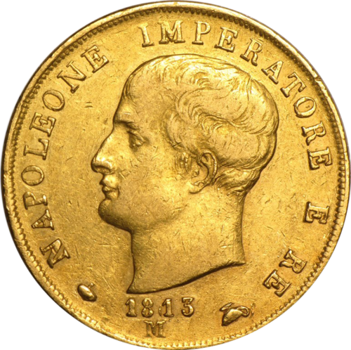 40 lirų Napoleonas Bonapartas (1807-1814) auksinė moneta Napoleonic Italijos Karalystė (1)