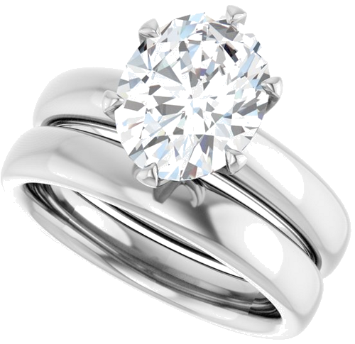 Sužadėtuvių Žiedas „Solstice Solitaire®“ 14k white gold Oval 10mm x 8mm (10)