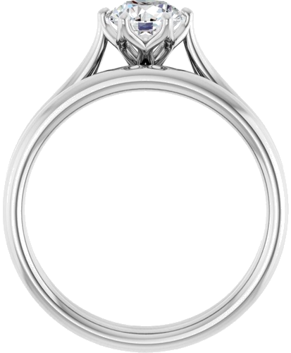 14K White 5.8 mm Round Engagement Ring Mounting (7)